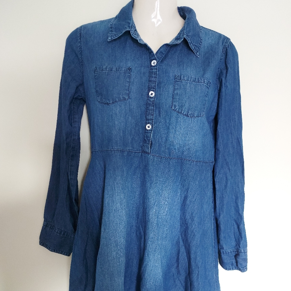 (#17)❣️Justice girl blue Jean dress size 16
